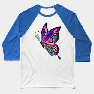 Colorful Butterfly Art Baseball T-Shirt